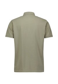 Korte mouwen polo shirt in lichtbeige, gemaakt van gladde katoenstof, met een klassieke kraag en een eenvoudige, onversierde achterkant.