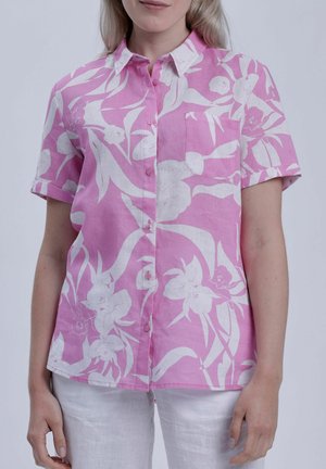 Button-down blouse - pink/weiss