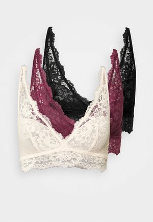 3PP BRALETTE  - Kaarituettomat rintaliivit - burgundy/nude/black