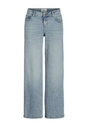 Heledad sinine laiad püksid kõrge vööümbrikus, viie taskuga disain ja peen kahvatatud tekstuur. Valmistatud denimist, mis sisaldab vöökotte ja tõmblukuga sulgemist.