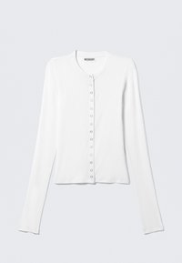 SLIM LONG SLEEVED BUTTONED CARDIGAN - Strickjacke - white