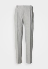 Helehallid volditud püksid, millel on kohandatud lõige. Omaduseks tekstureeritud materjal, küljetaskud ja klassikaline sirge sääredisain.