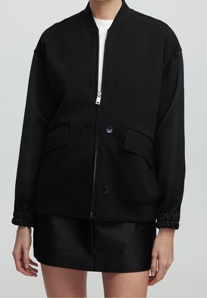 Sweater met rits - black