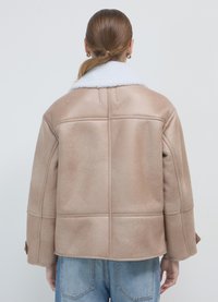 Calliope A TRE BOTTONI - Lederjacke - sabbia medio