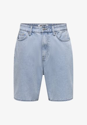 Only & Sons, Denim ONSFADE Mid rise Straight Fit - Short en jean - light blue denim