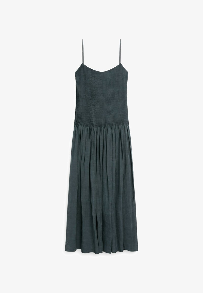 Massimo Dutti LONG FLOUNCE WITH PINTUCKS - Maxi dress - blue grey/blue-grey - Zalando.co.uk Massimo Dutti LONG FLOUNCE WITH PINTUCKS - Maxi dress - blue grey/blue-grey - Zalando.co.uk