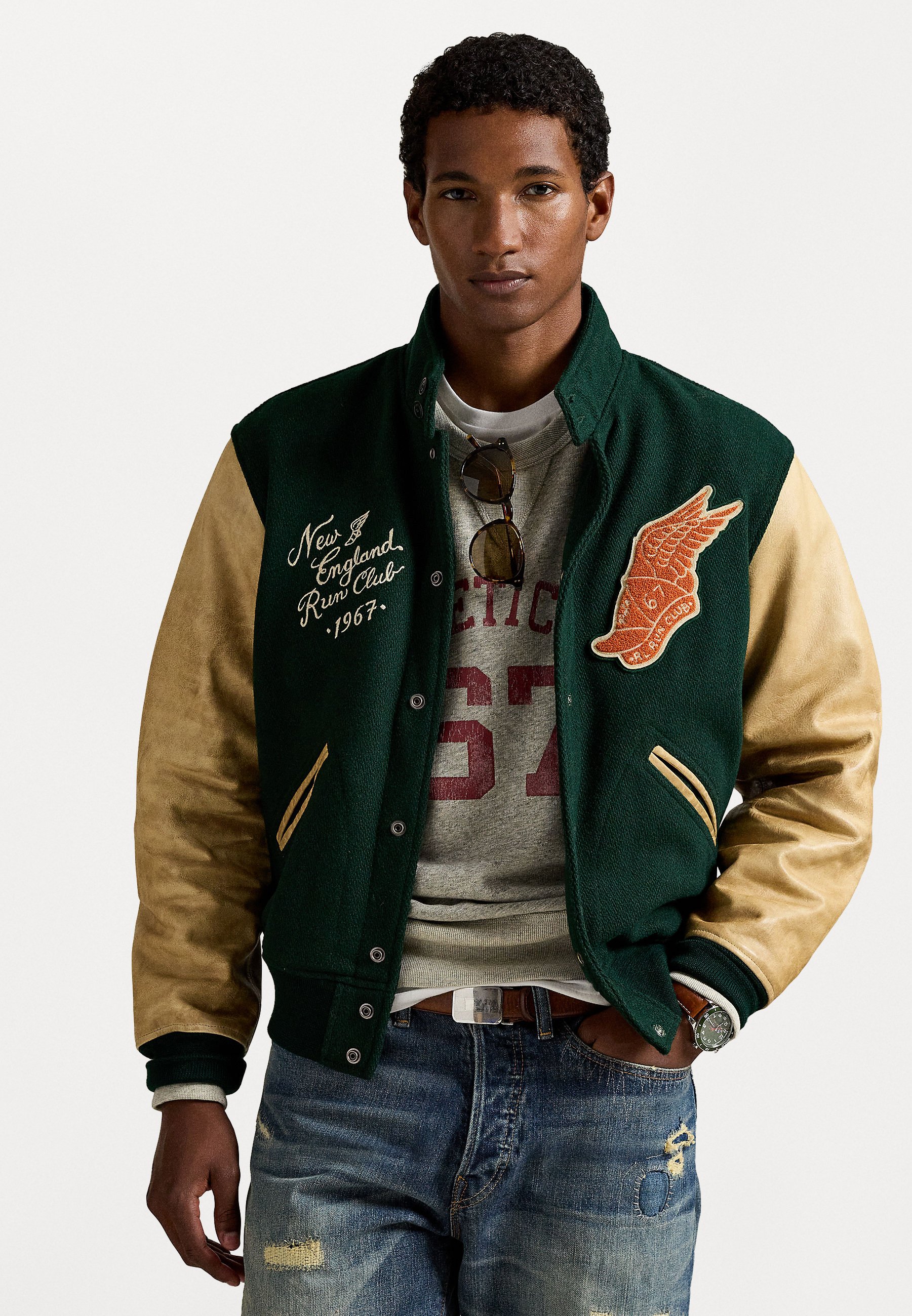 Polo Ralph Lauren WOOL-BLEND TWILL LETTER JACKET Outdoor jacket