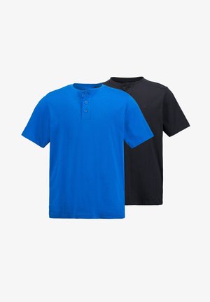 JP1880, GROSSE GRÖSSEN BIS 7XL IM DOPPELPACKHENLEY RUNDHALSAUSSCHNITT KNOPFLEISTE - T-Shirt basic - multicolored
