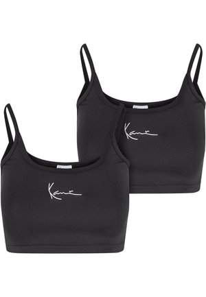 Karl Kani SMALL SIGNATURE 2-PACK ESSENTIAL CROP - Top - black