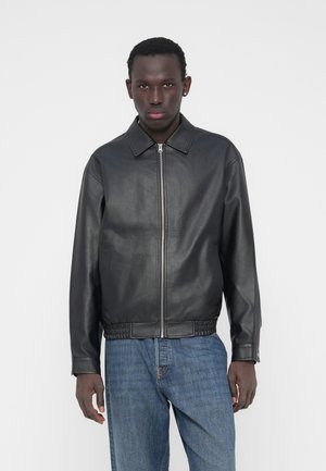 JJLEON  - Mākslīgās ādas jaka - black