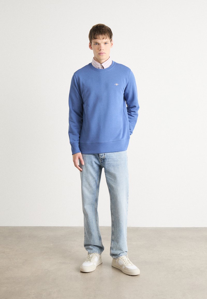 GANT REG SHIELD C NECK - Mikina - vintage blue