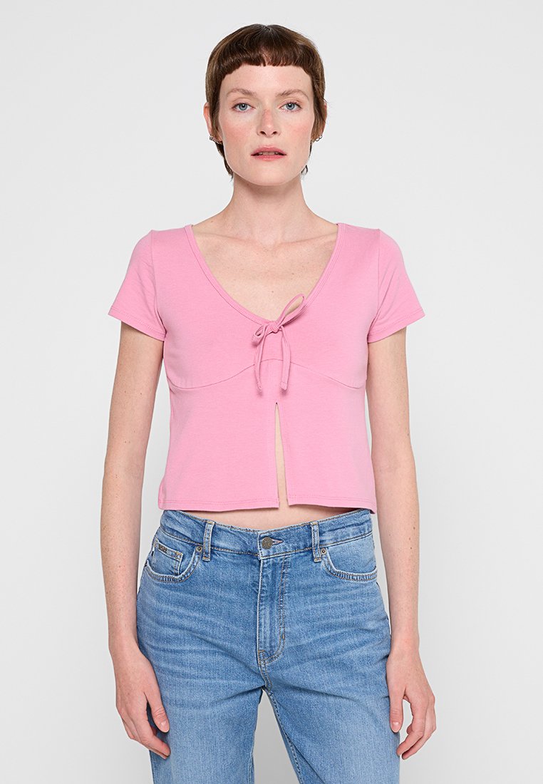 Hollister Co. T-shirt basic roze Hollister Co. T-shirt basic roze