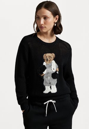 POLO BEAR COTTON CREWNECK JUMPER - Pullover - polo black