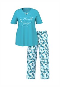 Ulla Popken STARFISH TWO PIECE SET - Conjunto de pijama - pale petrol