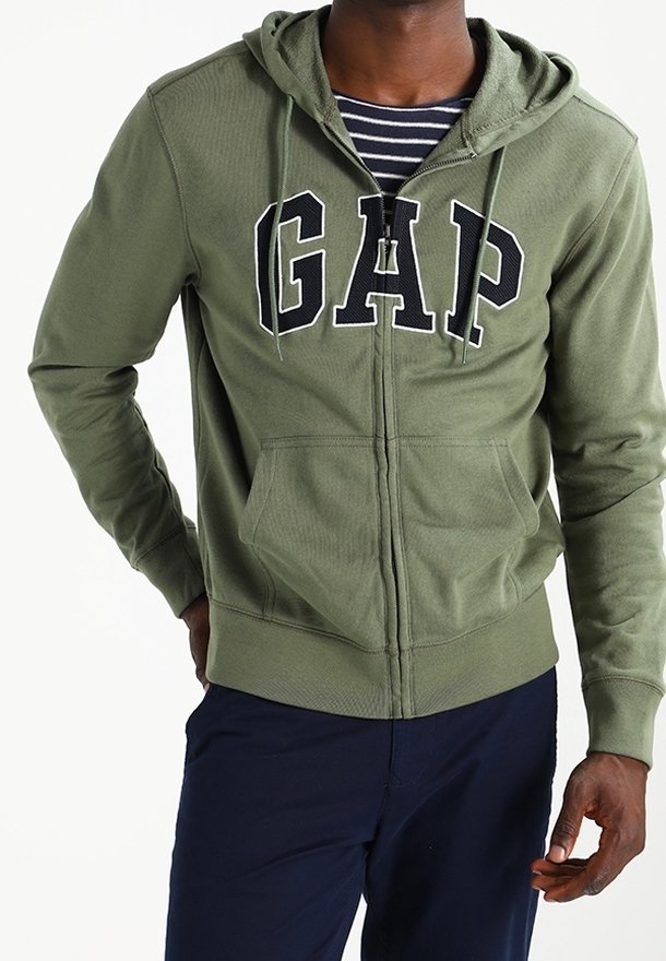 GAP Tröja med dragkedja - khaki