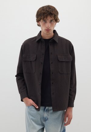 REGULAR FIT - Camicia - black brown