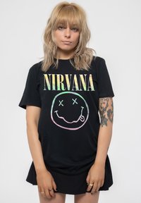 Paradiso Clothing NIRVANA SORBET RAY SMILE BOYFRIEND FIT - Print T-shirt - black