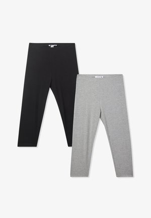 Terranova, PACK OF 2 PLAIN THREE-QUARTER - Shorts - 1x Black, 1x Gray