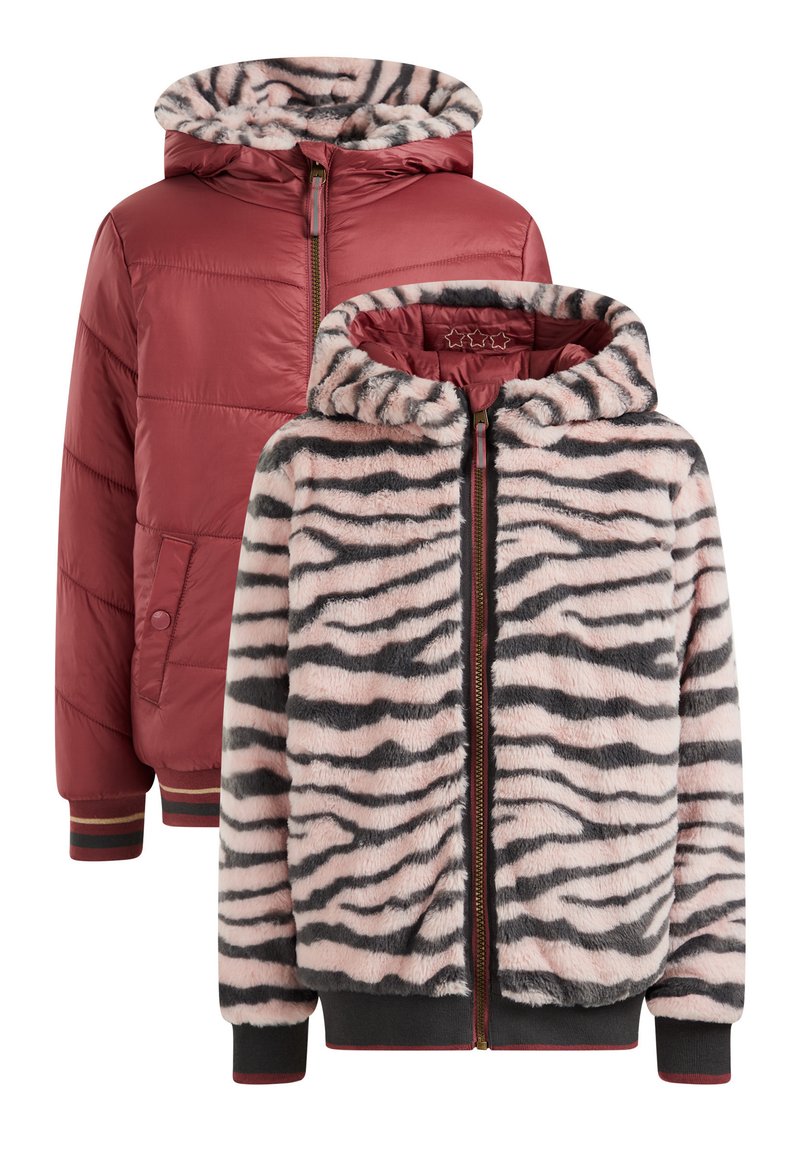 WE Fashion Donsjas donkerroze