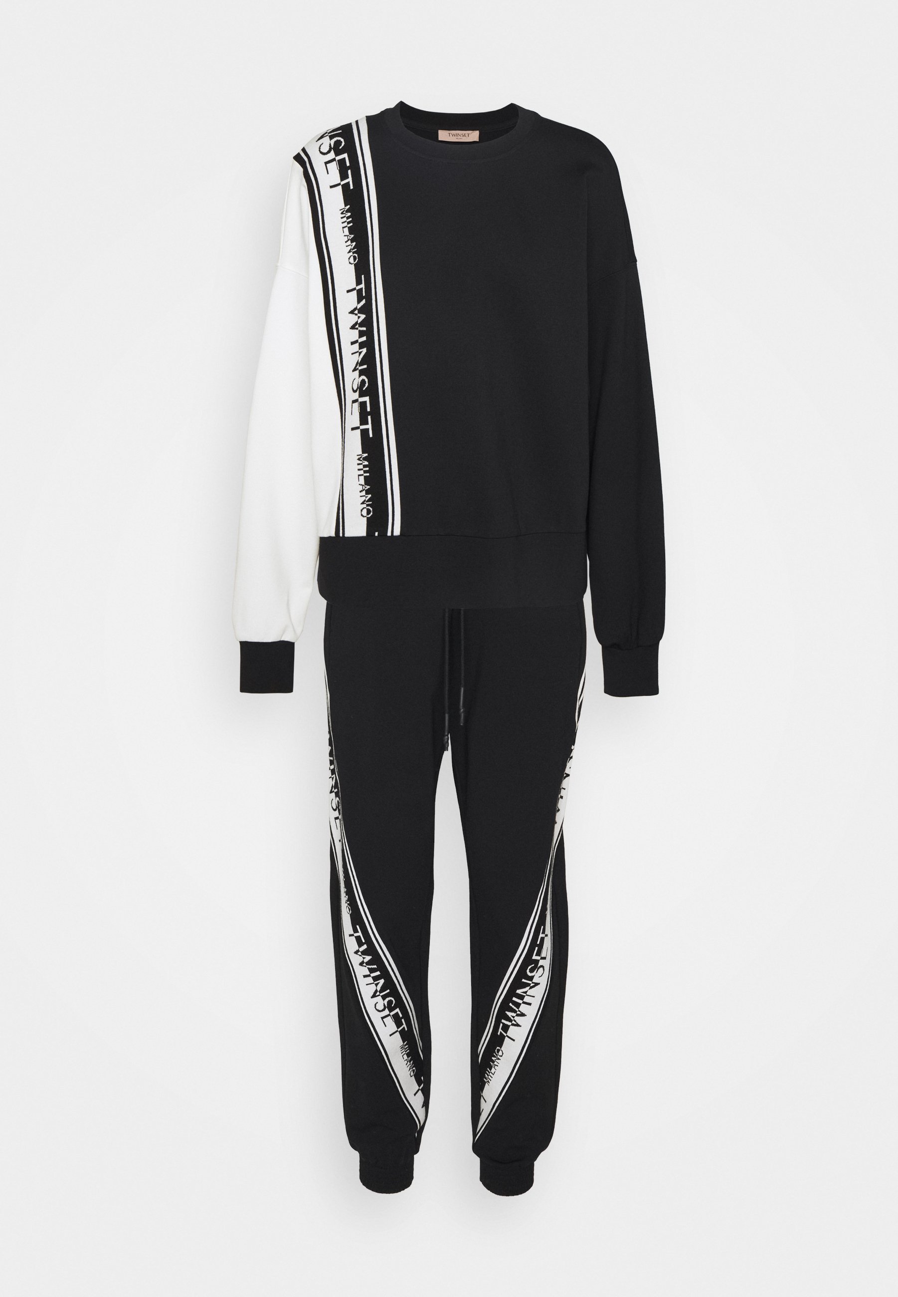 TWINSET COMPLETO JOGGING IN PUNTO MILANO - Sportinis megztinis -  nero/neve/juoda - Zalando.lt