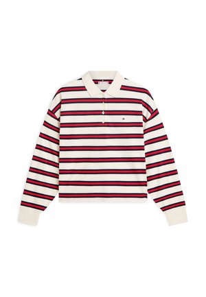 Tommy Hilfiger, 1985 RELAXED FIT STRIPE LONG SLEEVE POLO SHIRT - Hosszú ujjú felső - fireworks