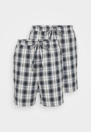 2 PACK  - Nachtwäsche Hose - white/black