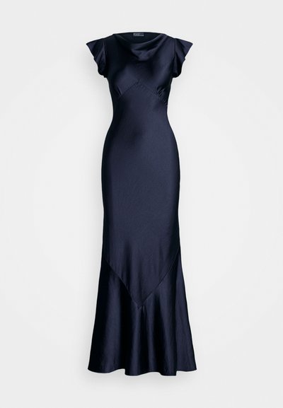 Polo Ralph Lauren DOUBLE-FACE SATIN COWLNECK GOWN - Proginė apranga - graphic navy