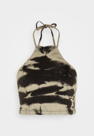 The Ragged Priest BURNOUT HALTERNECK - Topp - black/lime