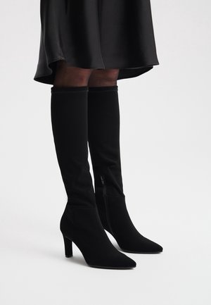 Laarzen met hoge hak - black