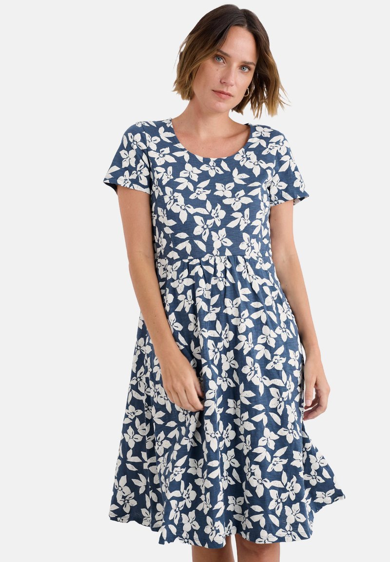 Seasalt Cornwall ENOR - Džersio suknelė - navy paper floral ship