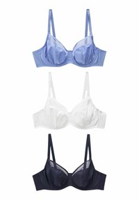 Unselected, navy blue soft blue white