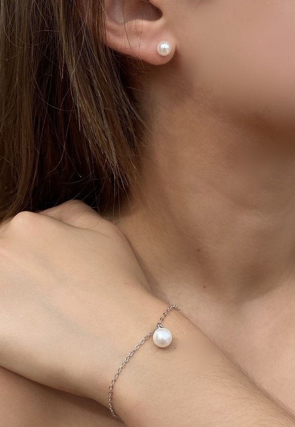 MYC Paris PARURE FULL MOON PEARL SET - Orecchini - argenté couleur / cristal