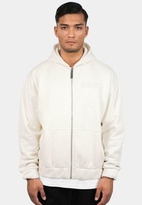 Dropsize SUPER HEAVY HD PRINT - Majica s kapuljačom i patentnim zatvaračem - creamwhite