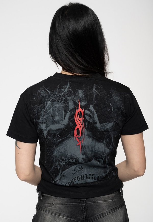 SLIPKNOT OUIJA BELT BAND LOGO CROP  - Print T-shirt2