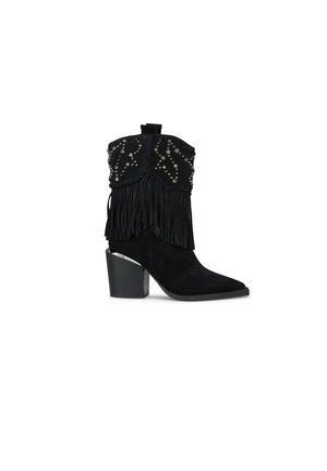 Cowboy/biker ankle boot - black