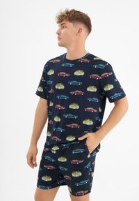 Chelsea Peers LEOPARDS IN CARS CREW SET - Pyjama - dark blue