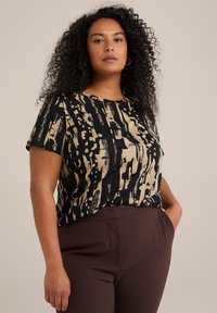 WE Fashion CURVE - Triko s potiskem - black