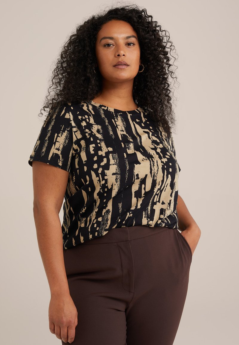 WE Fashion CURVE - Triko s potiskem - black