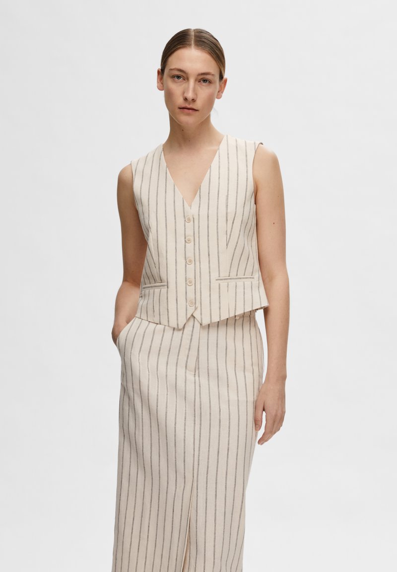 Slfviva Gulia Hw Striped Sun P Sandshell Stripes Pin Stripe