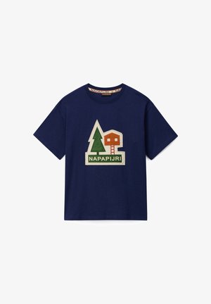 Napapijri, TRAHUS SHORT-SLEEVE - Basic T-shirt - Dark Blue