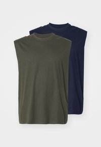 2 PACK  - Linne - khaki/dark blue