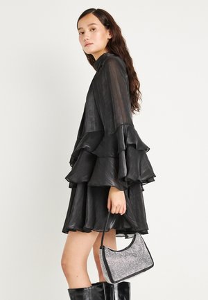 FLOWY FRILL MINI DRESS - Koktélruha / Partiruha - black