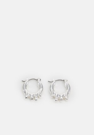 PAINT DRIPPING HOOP EARRINGS - Brincos - silver-coloured