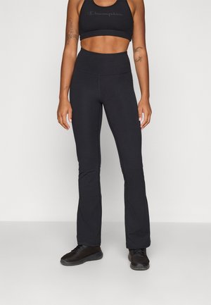 Champion TRAINING FLARE LEGGINGS INTERLOCK - Leggings - black
