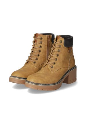 Platform ankle boots - beige