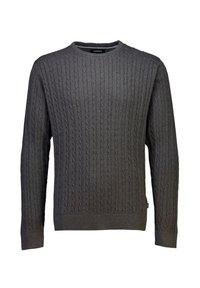 O NECK CABLE - Striktrøje - charcoal mel