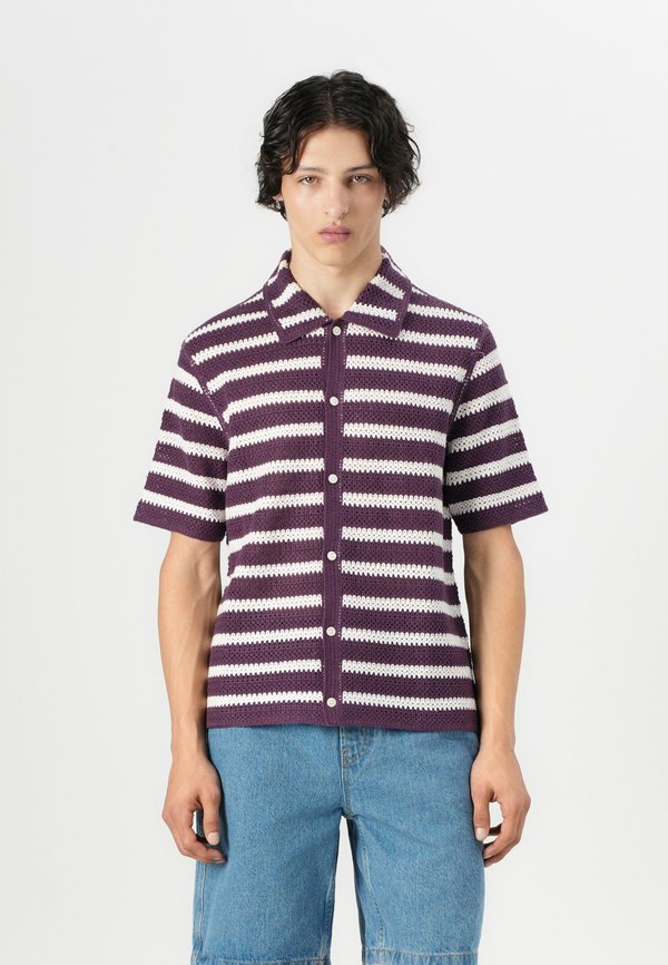 STRIPES RASCHEL SWOLO - Cardigan - purple