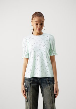 ONLY ONLNEW SMILLA PUFF - T-shirt imprimé - subtle green