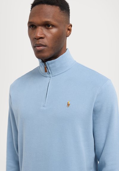 Polo Ralph Lauren ESTATE RIB QUARTER ZIP PULLOVER - Pullover - vessel blue