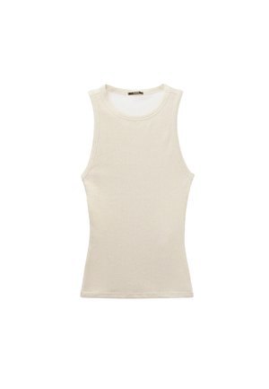 Tezenis, METALLIC-EFFECT HALTERNECK - Top - white